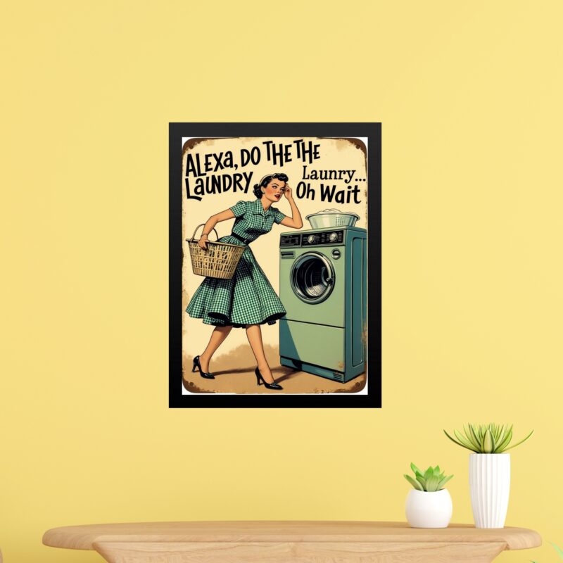 Quadro Decorativo Lavanderia Vintage Alexa