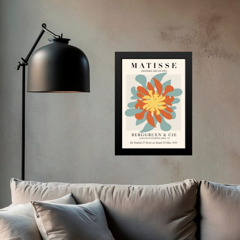 Quadro Decorativo Matisse - Flor Terracota