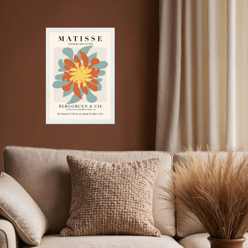 Quadro Decorativo Matisse - Flor Terracota