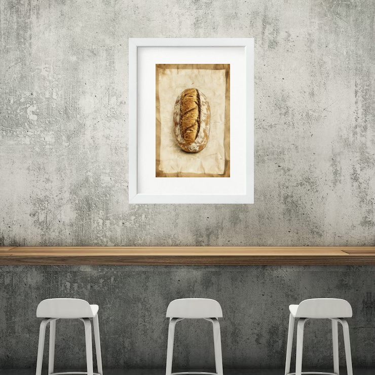 Quadro Decorativo Pão Italiano- 60x48 Cm