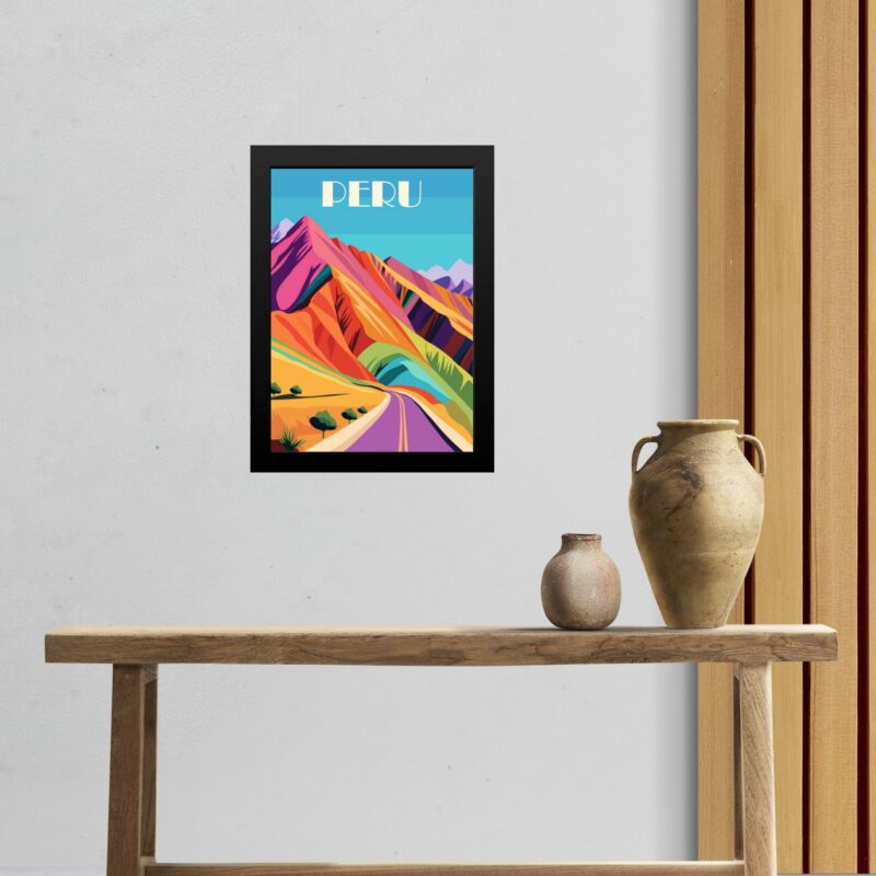 Quadro Decorativo Peru Travel Poster
