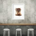 Quadro Decorativo Saco Grãos Café- 60x48 Cm
