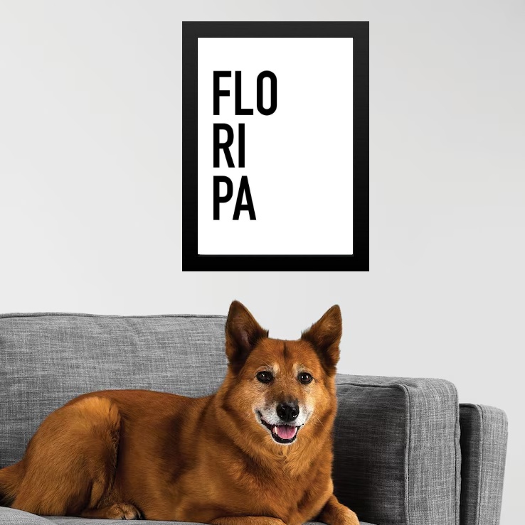 Quadro Decorativo Tipografia Floripa