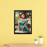 Quadro Decorativo Vintage Lavanderia Pin Up Girl