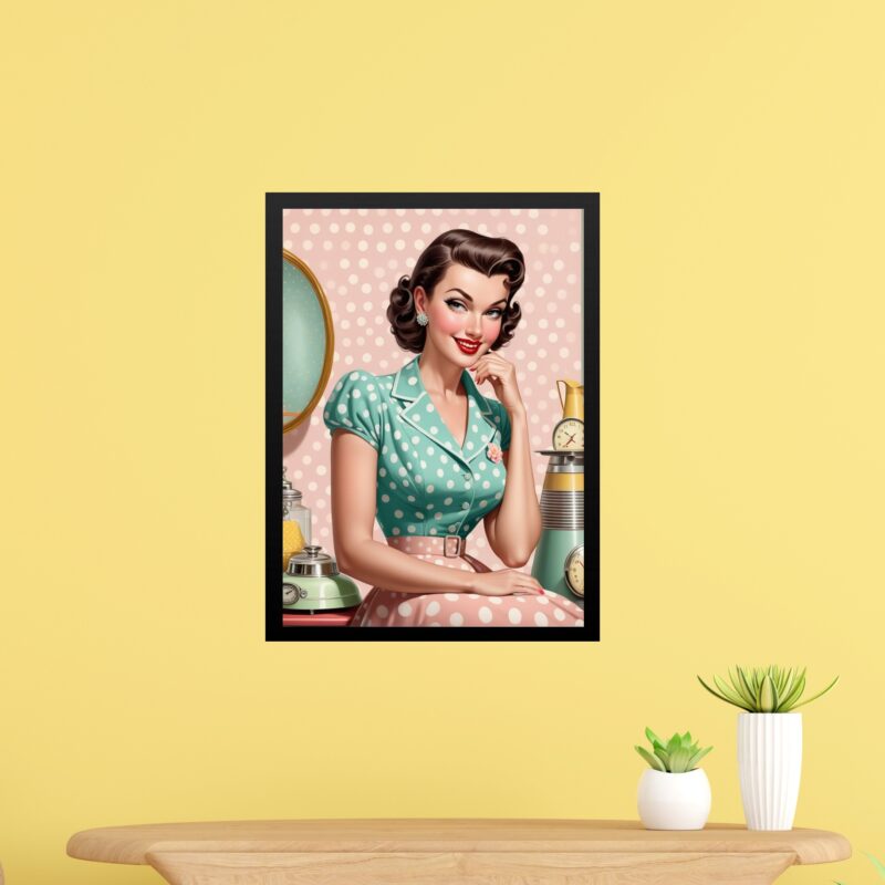 Quadro Decorativo Vintage Pin Up Girl - Poá