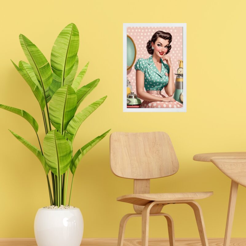 Quadro Decorativo Vintage Pin Up Girl - Poá