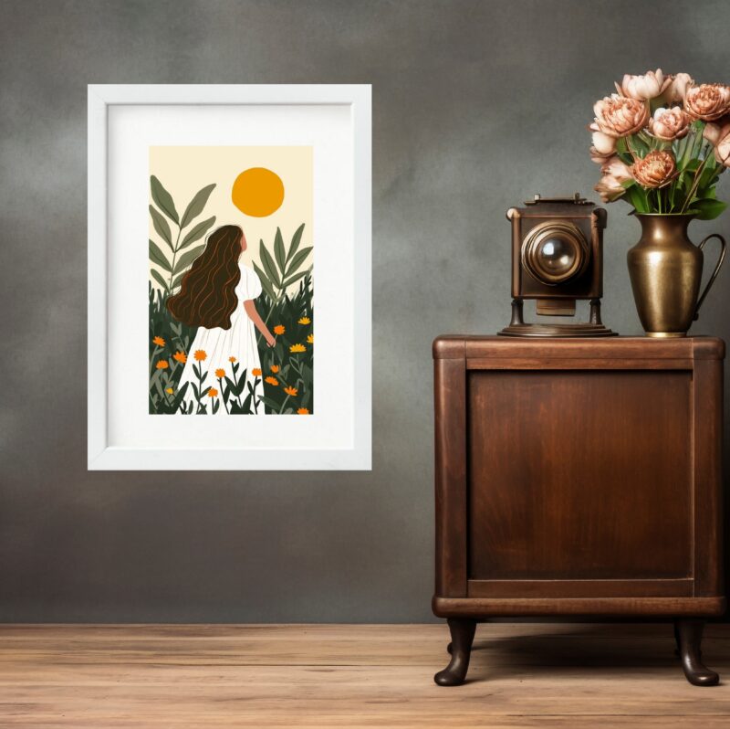 Quadro Interação Com a Lua- 60x48 Cm