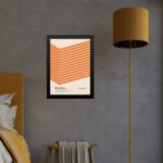 Quadro Laranja Bauhaus - Cube Angle