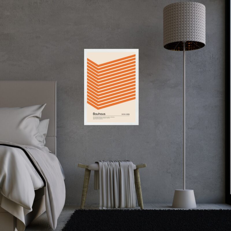 Quadro Laranja Bauhaus - Cube Angle