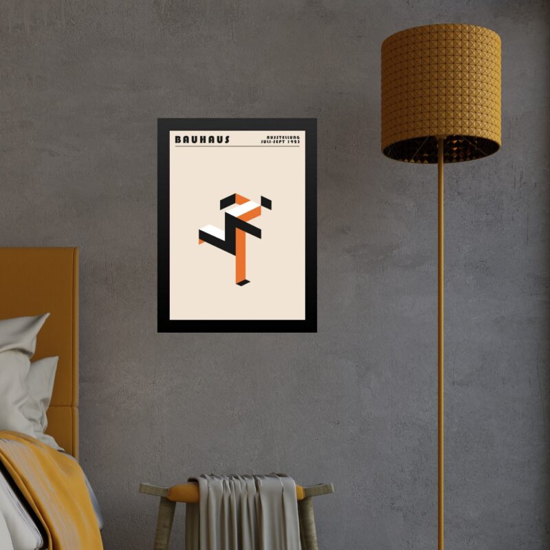 Quadro Laranja Bauhaus - Running Man