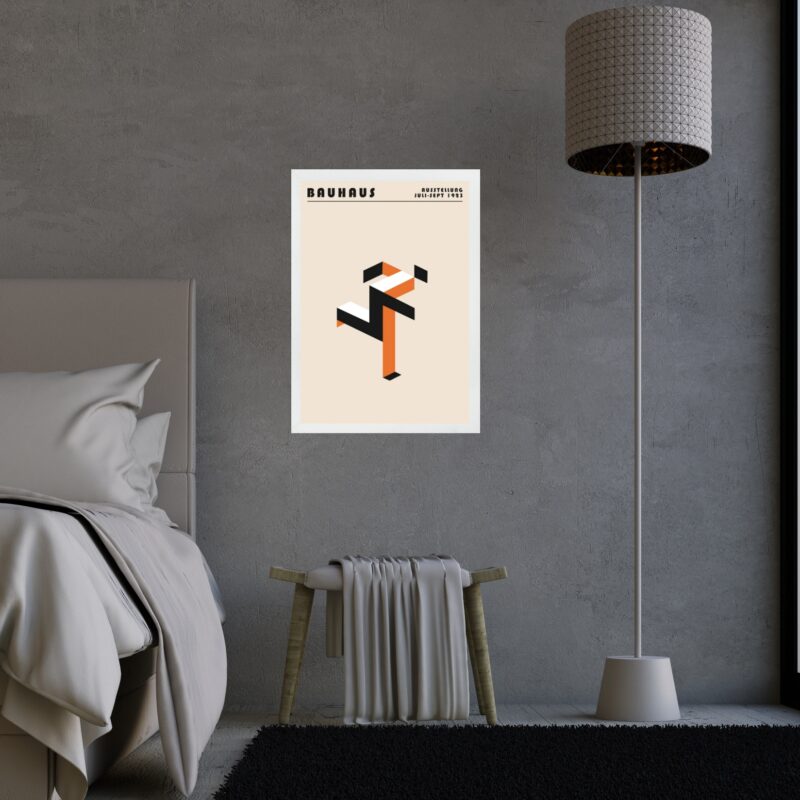 Quadro Laranja Bauhaus - Running Man