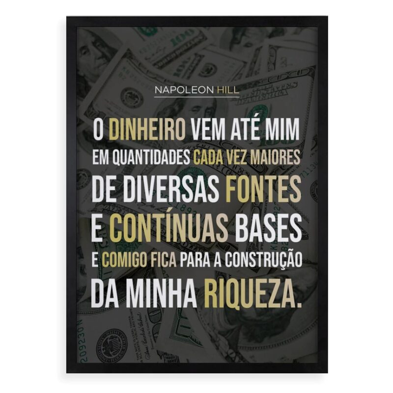 Quadro Lei da Atração - Napoleon Hill
