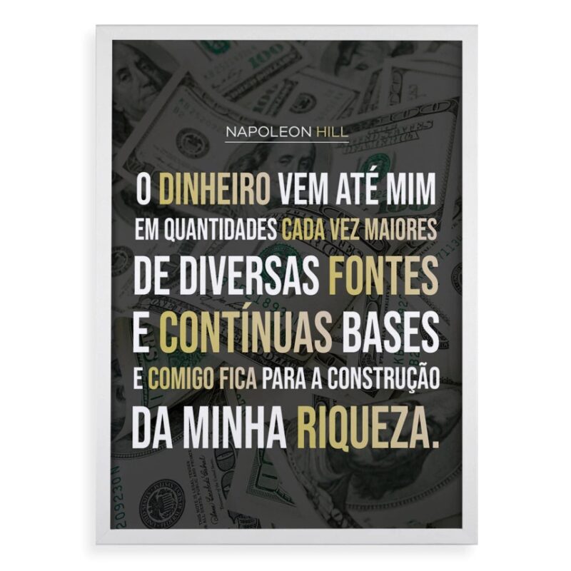 Quadro Lei da Atração - Napoleon Hill