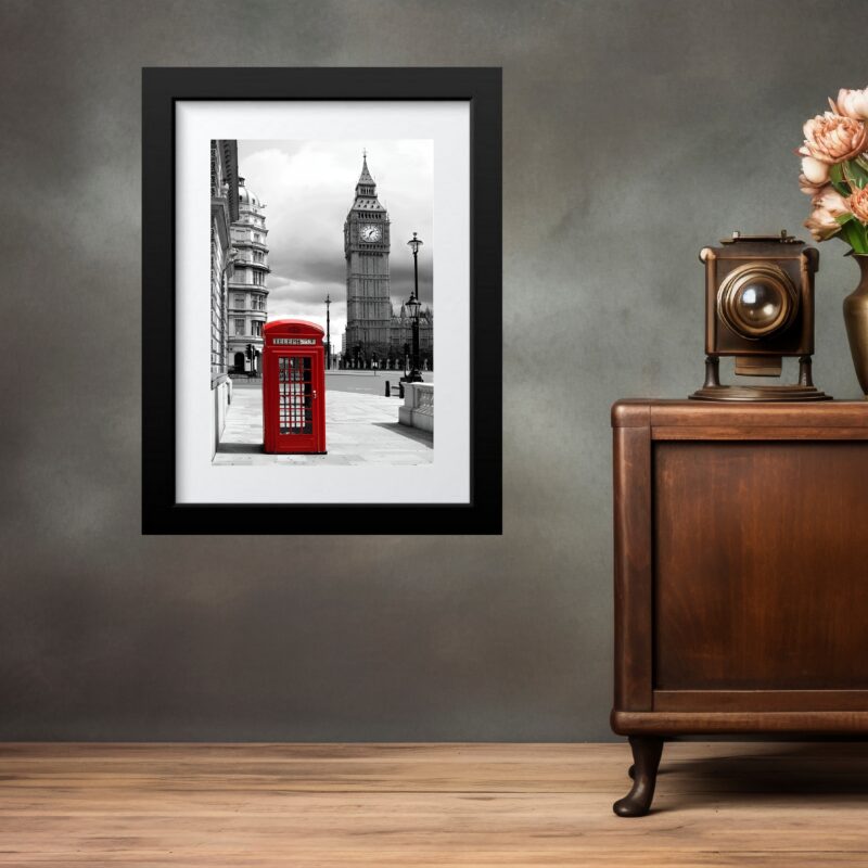Quadro Londres Cabine Vermelha- 60x48 Cm