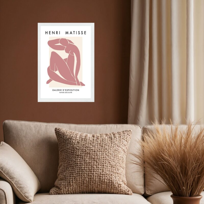Quadro Matisse Figura Feminina Rosa