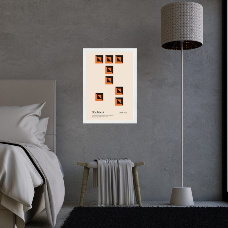 Quadro Orange Bauhaus Geometric Poster
