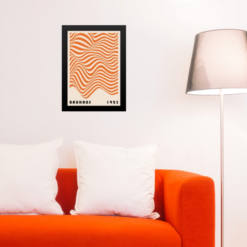 Quadro Orange Bauhaus - Wall Wave
