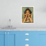 Quadro Para Cozinha Pin Up Com Café