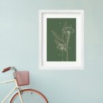 Quadro Planta Minimalista Verde - 60x48 Cm