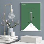 Quadro Poster Bauhaus - Bicicleta Verde
