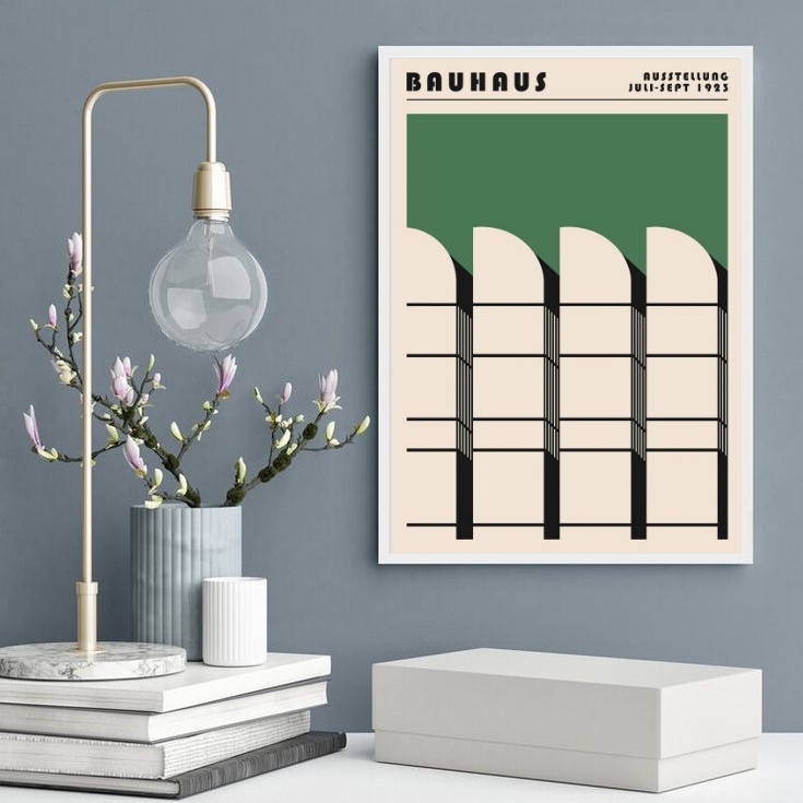 Quadro Poster Bauhaus Green Architectural