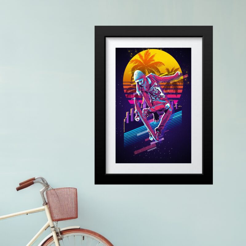 Quadro Skate Menina Skater - 60x48 Cm
