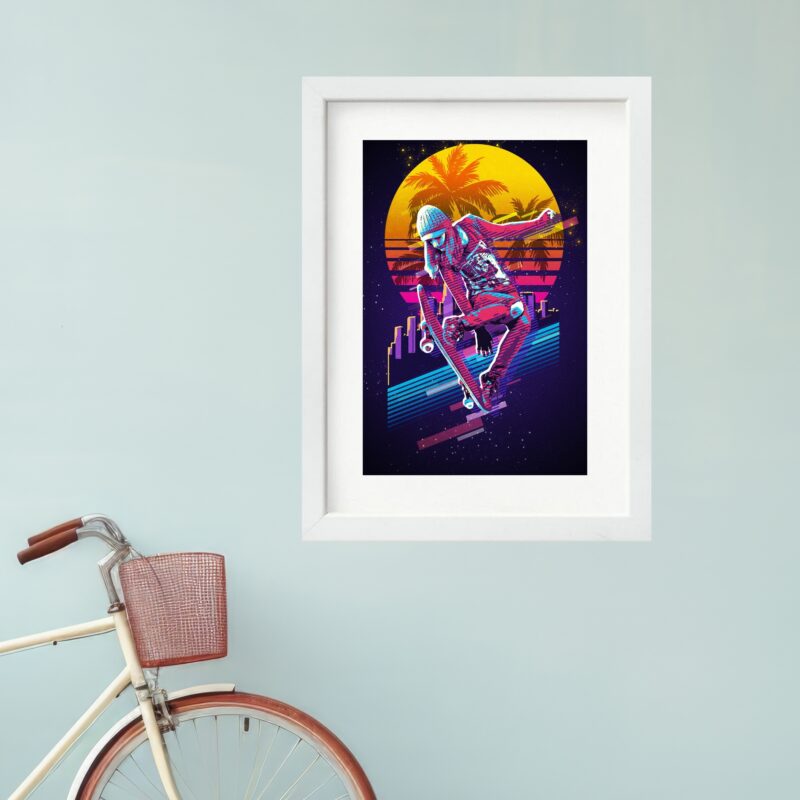Quadro Skate Menina Skater - 60x48 Cm