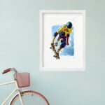 Quadro Skate Menino Skater - 60x48 Cm