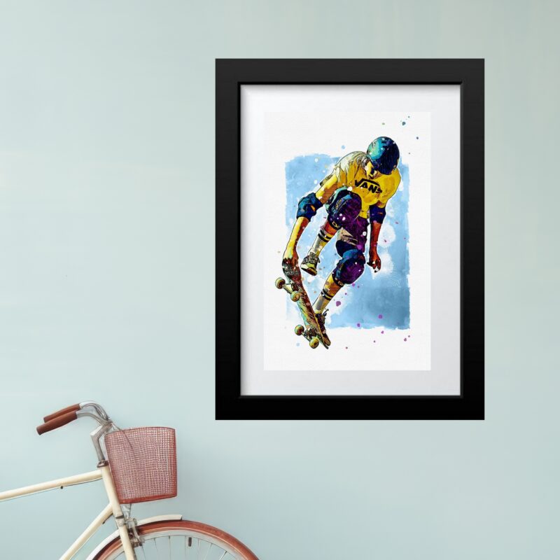 Quadro Skate Menino Skater - 60x48 Cm
