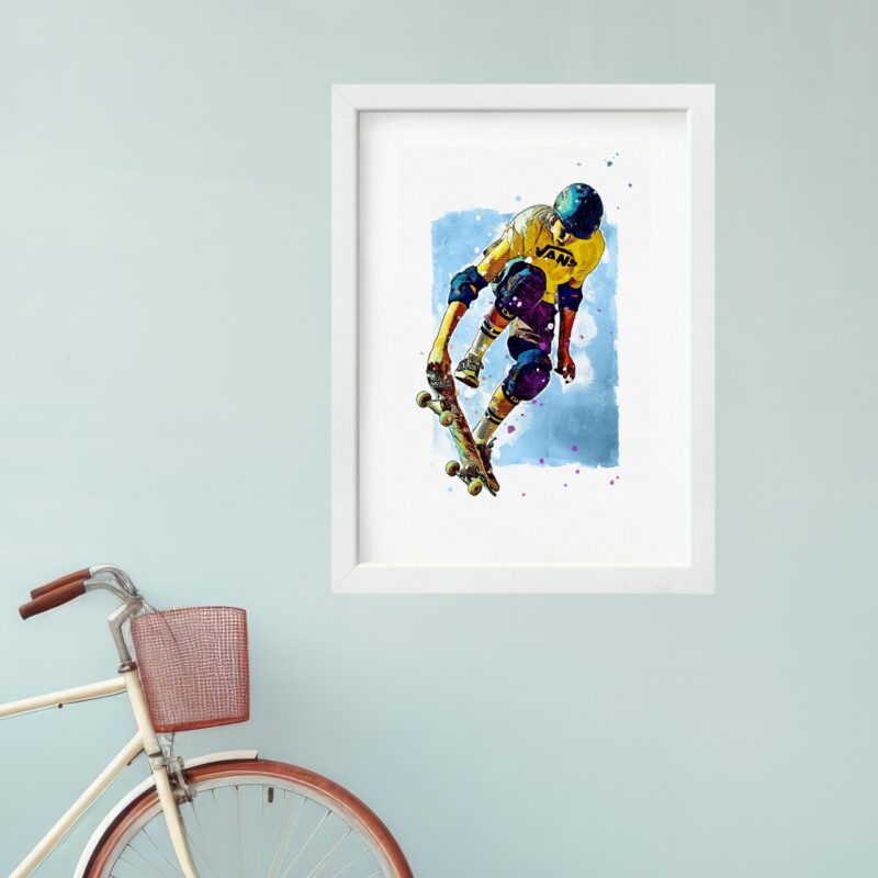 Quadro Skate Menino Skater - 60x48 Cm