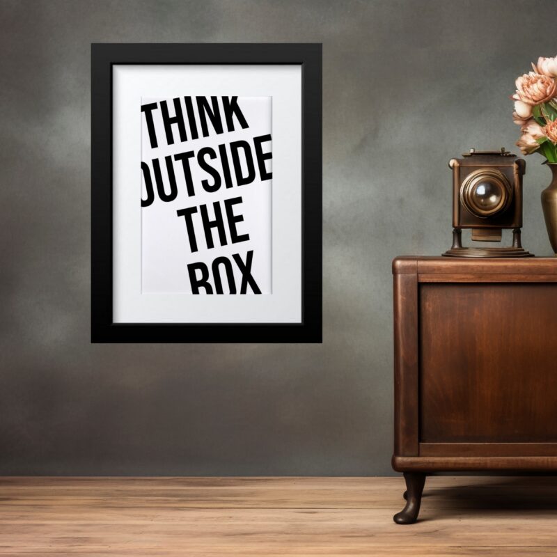 Quadro Think Outside The Box - 60x48 Cm