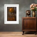 Quadro Vintage Globo Terrestre - 60 x 48 Cm