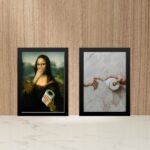 Kit 2 Quadros Divertidos Banheiro - Paródia Pinturas