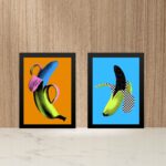 Kit 2 Quadros Modernos Para Cozinha - Bananas