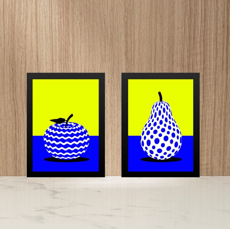 Kit 2 Quadros Modernos Para Cozinha - Frutas
