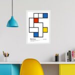 Quadro Abstrato Bauhaus Multicolor - Tetris