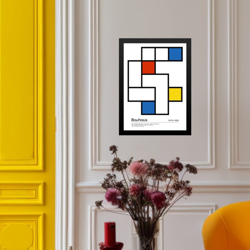 Quadro Abstrato Bauhaus Multicolor - Tetris