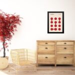 Quadro Abstrato Bauhaus Vermelho - Circles Drops
