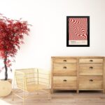 Quadro Abstrato Bauhaus Vermelho- Hypnotic Silk