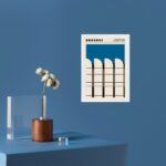 Quadro Arte Bauhaus Azul - Arquitetura