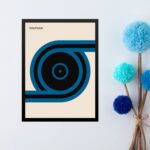 Quadro Arte Bauhaus Azul - Disk Roll