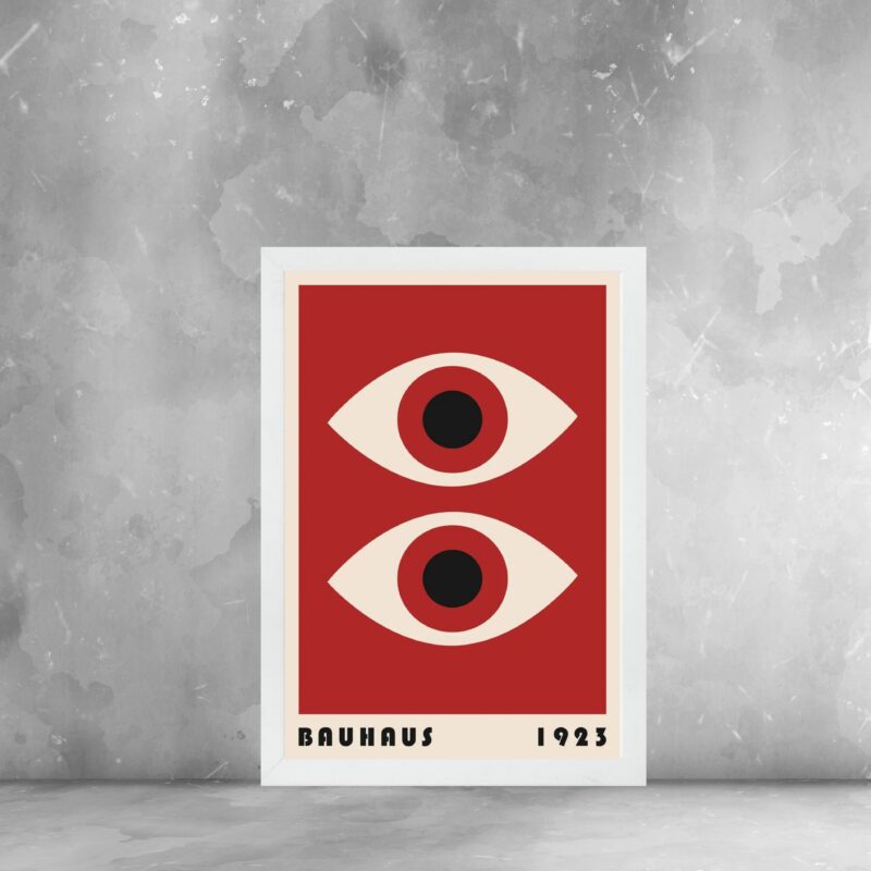 Quadro Arte Moderna Bauhaus - Olhos Vermelhos