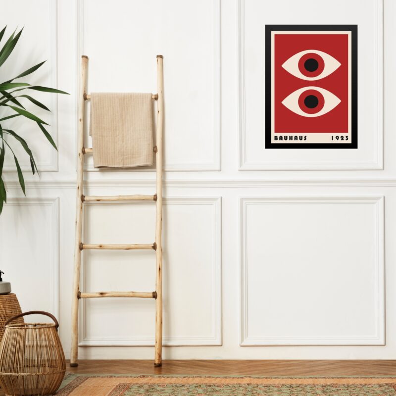 Quadro Arte Moderna Bauhaus - Olhos Vermelhos