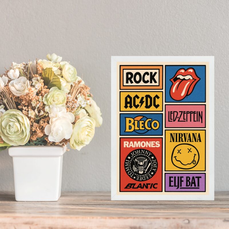 Quadro As Grandes Bandas De Rock