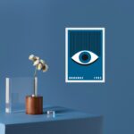 Quadro Bauhaus Azul Olho - Awakeful Lashes