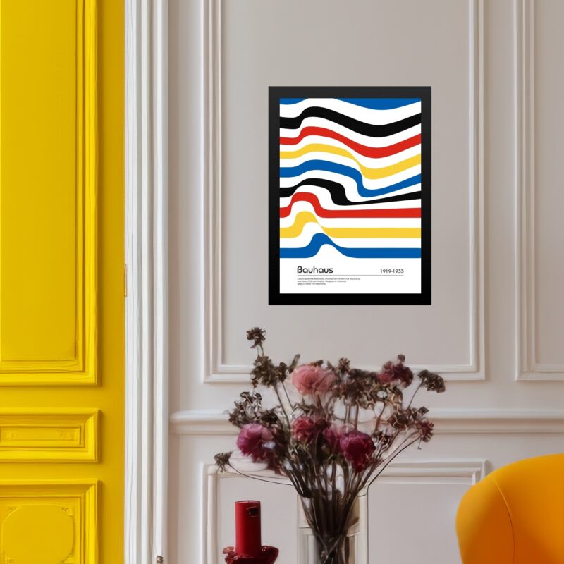 Quadro Bauhaus Multicolor Abstract Poster - Flag