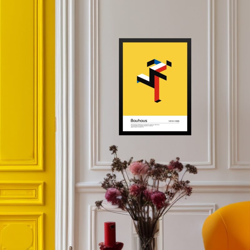 Quadro Bauhaus Multicolor - Running Man