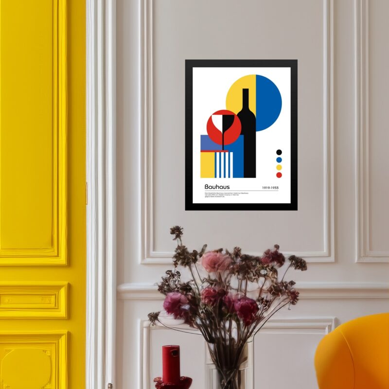 Quadro Bauhaus Multicolor - Vinho