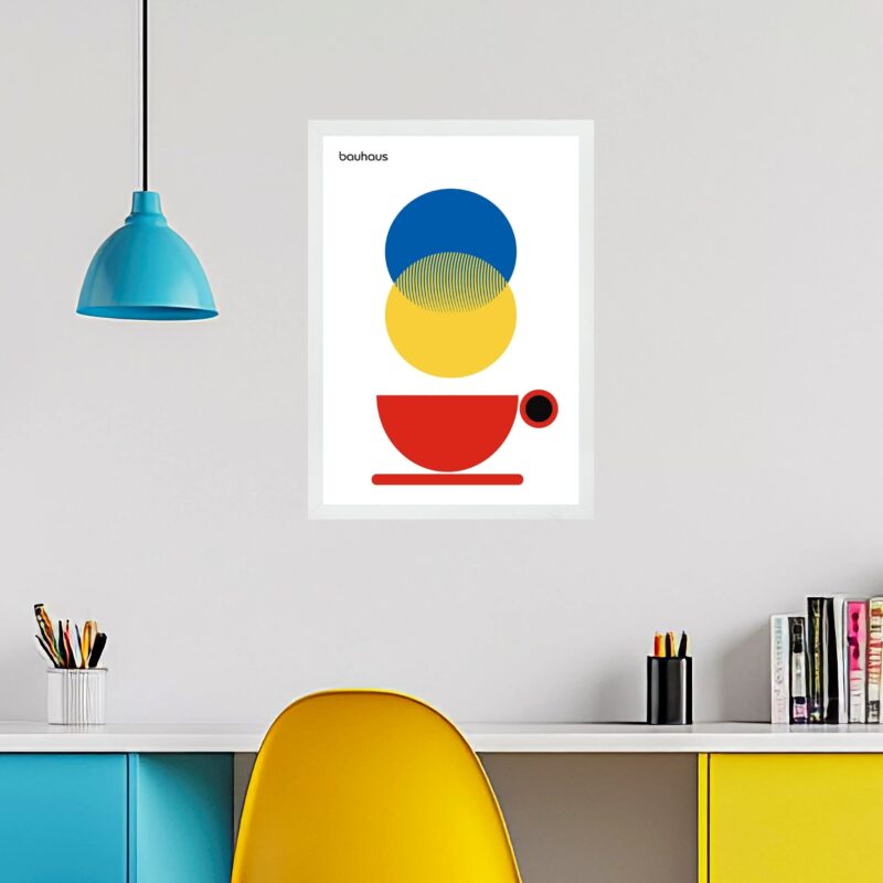 Quadro Bauhaus Multicolor - Xícara de Café