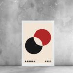 Quadro Bauhaus Preto e Vermelho - Eclipse